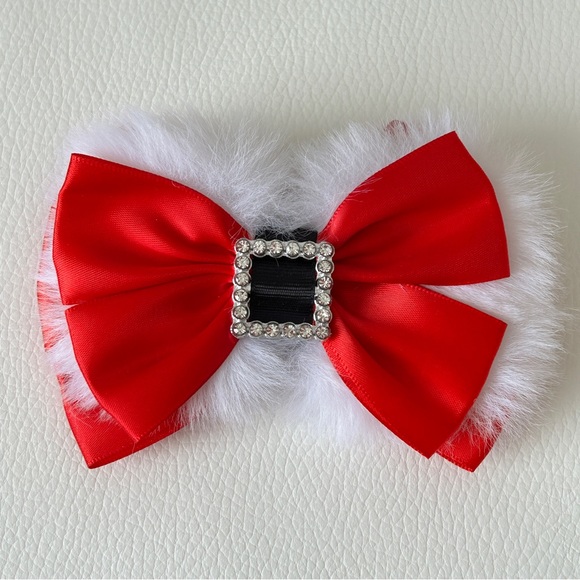 🆕 Satin Red Bow Tie - Picture 1 of 7